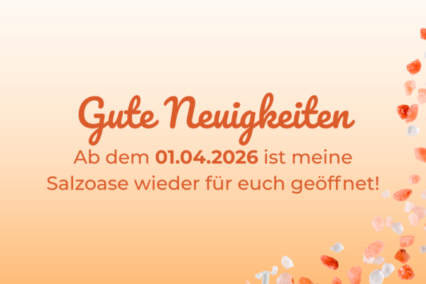 Wir öffnen wieder ab dem 01.04.2026