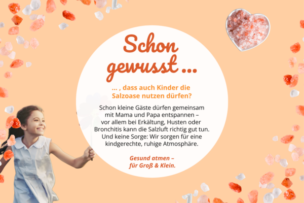 Auch Kinder dürfen in die Salzoase!