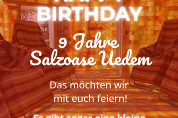 9 Jahre Salzoase Uedem, das muss gefeiert werden!